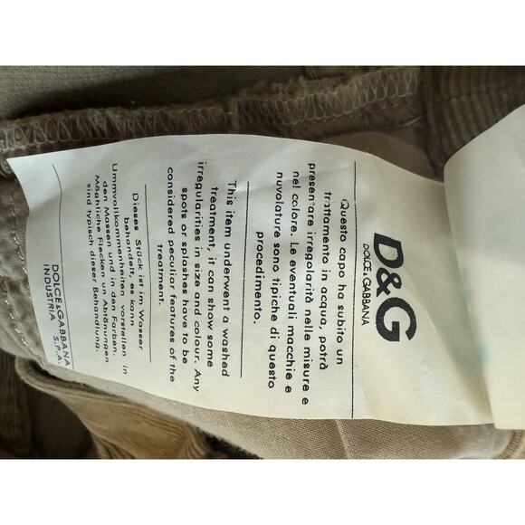 DOLCE & GABBANA Brown Corduroy Bootcut Pants Low Rise D&G Size 26 - Picture 7 of 15